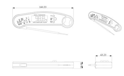 Barbecue and Food Cooking Thermometer